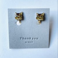 人懐こいキジトラ猫さんのイヤリングorピアス