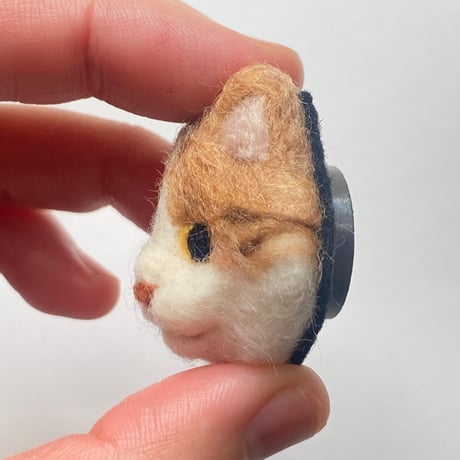 羊毛ねこマグネット【長毛キョロちゃん】