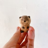 【ミニサイズ】直立ビーバーくんの羊毛お人形マスコット