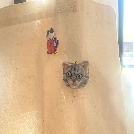 【品番:モN】羊毛の猫ちゃんブローチ