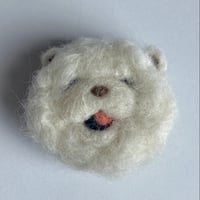 チャウチャウのマグネット【しろ】