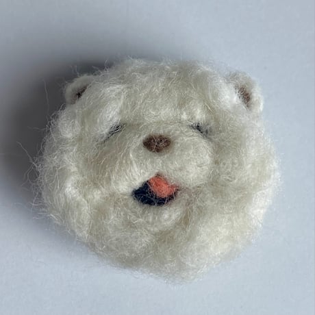 チャウチャウのマグネット【しろ】