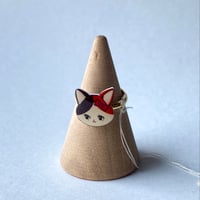 レトロねこちゃんのピンキーリング［小指用フリーサイズ］