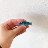 【ご当地アクセ】いわなのブローチ 【宮城県栗原市の名物】
