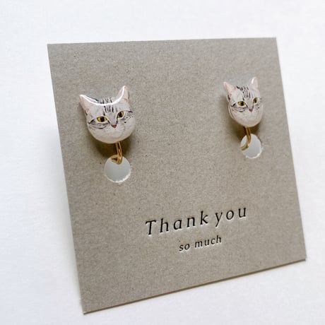 アメショ猫さんのイヤリングorピアス