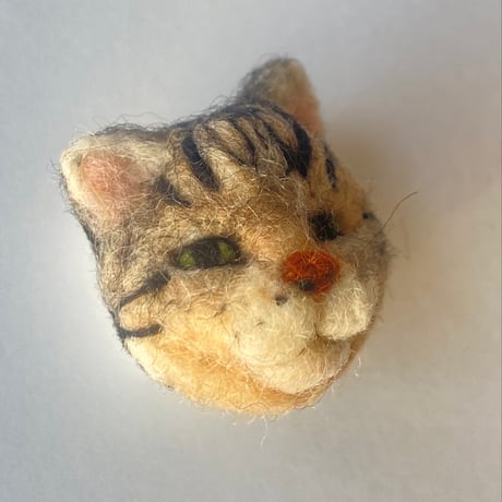 【品番:モB】羊毛の猫ちゃんブローチ