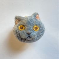 【グレモフ】羊毛の猫ちゃんブローチ
