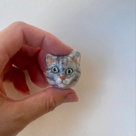 【品番:モN】羊毛の猫ちゃんブローチ