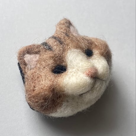 羊毛ねこマグネット【長毛茶さん】