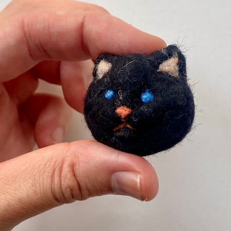 羊毛ねこマグネット【クールくろ】