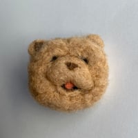 わんちゃんのブローチ 【ベージュチャウチャウ】