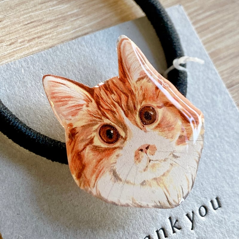 長毛猫さんのヘアゴム | ねこの森雑貨店