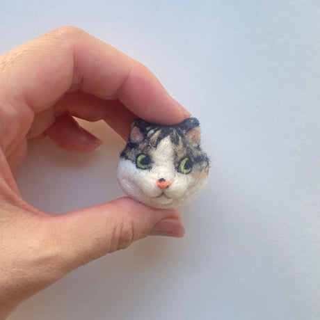 【品番:モE】羊毛の猫ちゃんブローチ