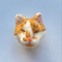 【品番:モH】羊毛の猫ちゃんブローチ