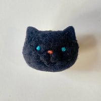 ねこの森雑貨店のねこちゃんブローチ 【くろ】