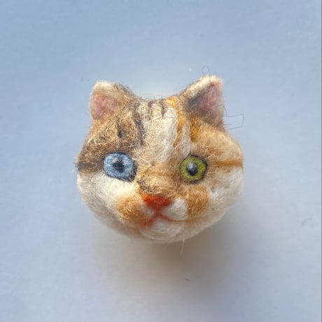 【品番:モＪ】羊毛の猫ちゃんブローチ