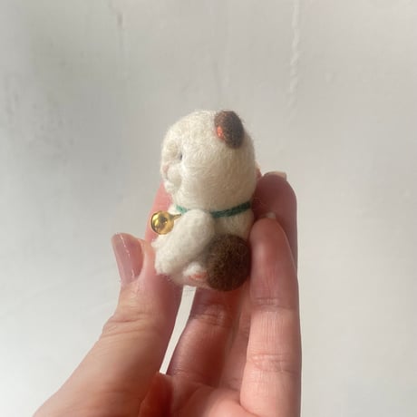 羊毛プチねこマスコット【ニ毛(茶白)】