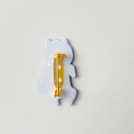再販！モノクロねこ(はちわれ)のブローチ
