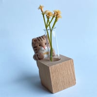 ねこちゃんの一輪挿し【きじしろ】