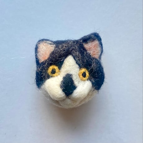 羊毛ねこマグネット【ぶち郎】