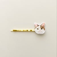 キジ白ぶち猫さんのヘアピン