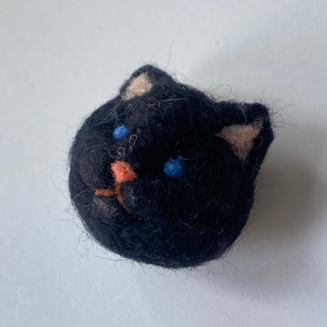 羊毛ねこマグネット【クールくろ】