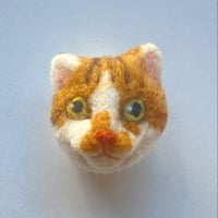 【品番:モL】羊毛の猫ちゃんブローチ
