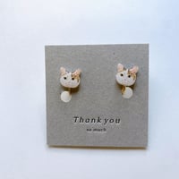 茶トラ猫さんのピアス | ねこの森雑貨店