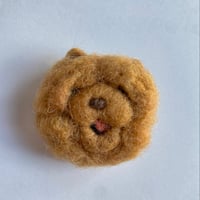 わんちゃんのブローチ 【茶チャウチャウ】