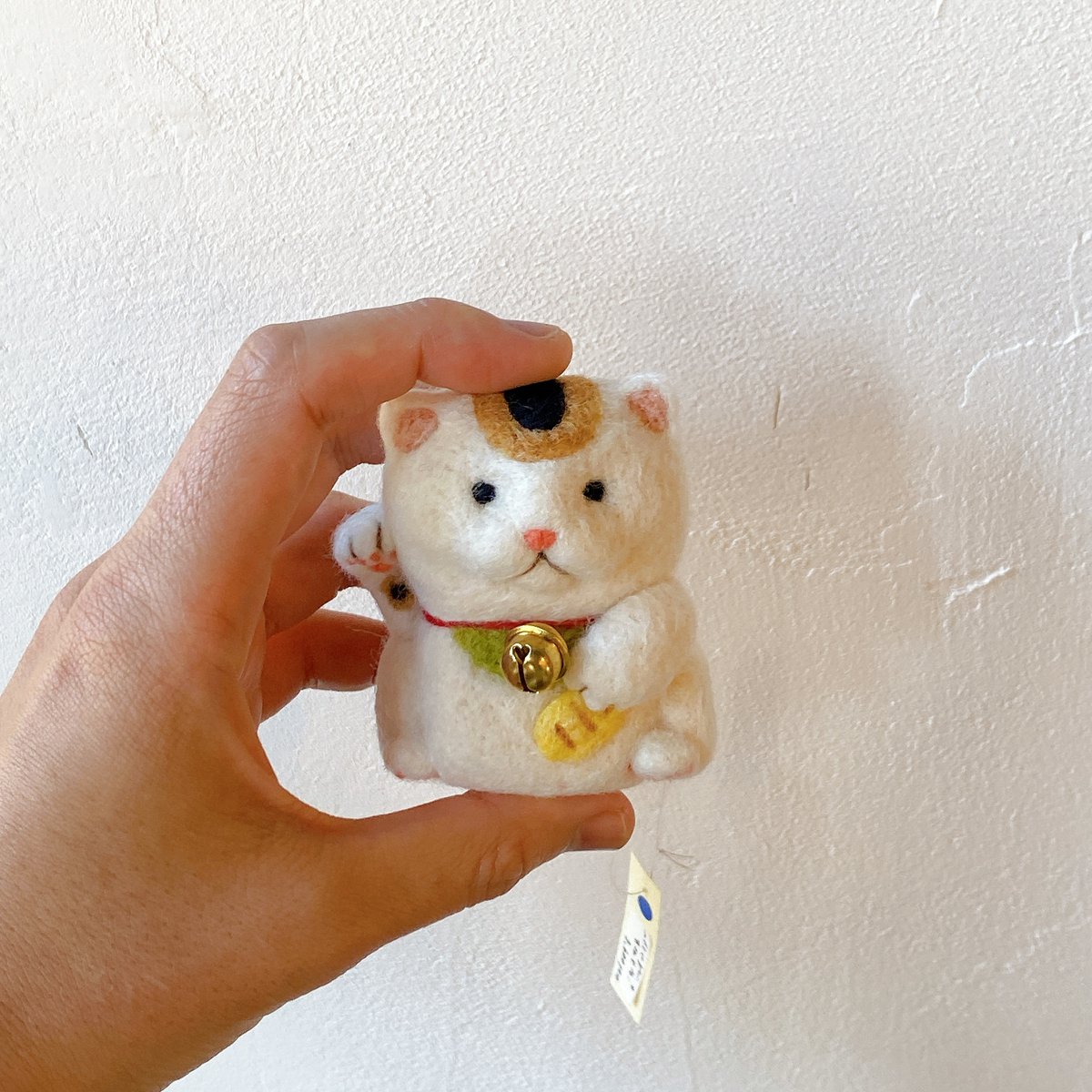 フェルト ミニまねきねこ リース 三毛猫R お宝無し 9d41001b7086b7454f72b725908e94