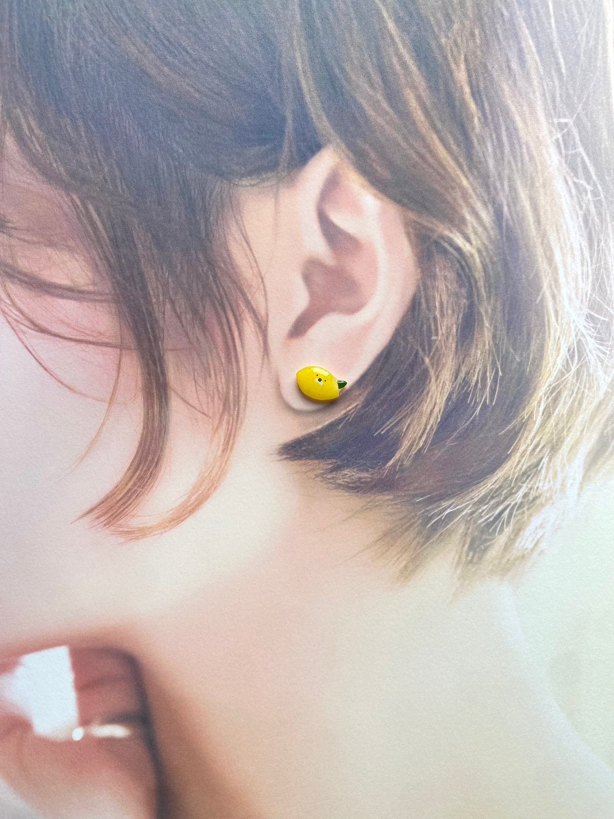再販！レモンさんの イヤリングorピアス | ねこの森雑貨店
