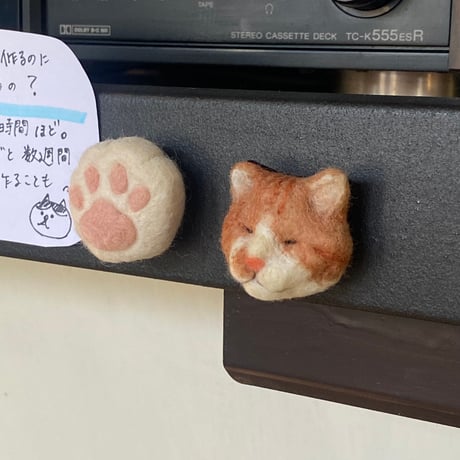 羊毛ねこマグネット【紅茶さん】