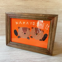 NAKAYOSHI！！ビーバーくんのアクリル画【原画・フレームつき】