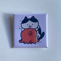 ねことたこ。B  スクエア缶バッジ
