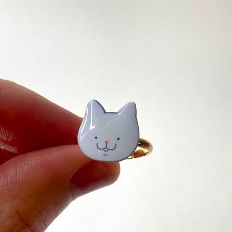 再販＊しろねこちゃんのピンキーリング［小指用フリーサイズ］