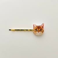【再販！】茶トラ猫さんのヘアピン