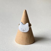 再販＊しろねこちゃんのピンキーリング［小指用フリーサイズ］