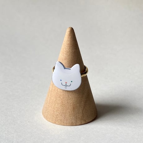 再販＊しろねこちゃんのピンキーリング［小指用フリーサイズ］