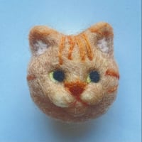 【夏みかん】羊毛の猫ちゃんブローチ