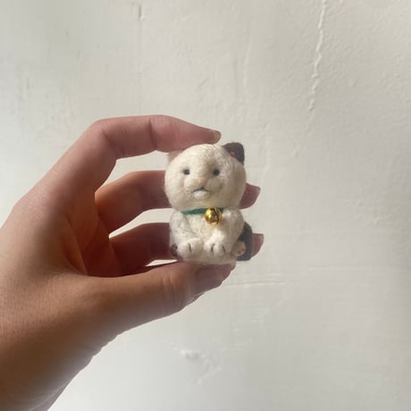 羊毛プチねこマスコット【ニ毛(茶白)】
