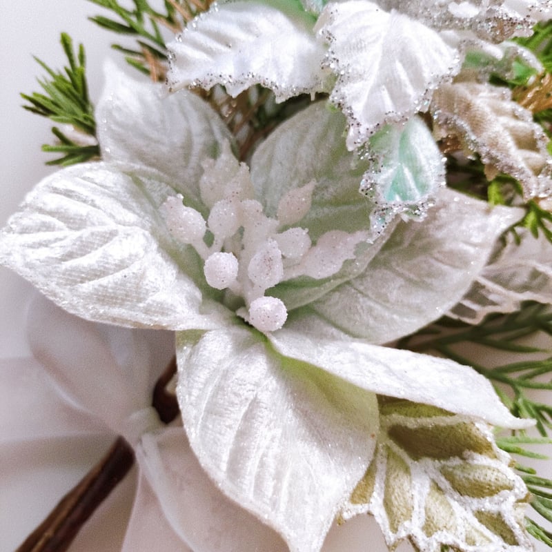 花　アートフラワーブーケ　　アートフラワー　ポインセチア　アイビー 楽天市場】新築祝い プレゼント アートフラワー 造花 インテリア