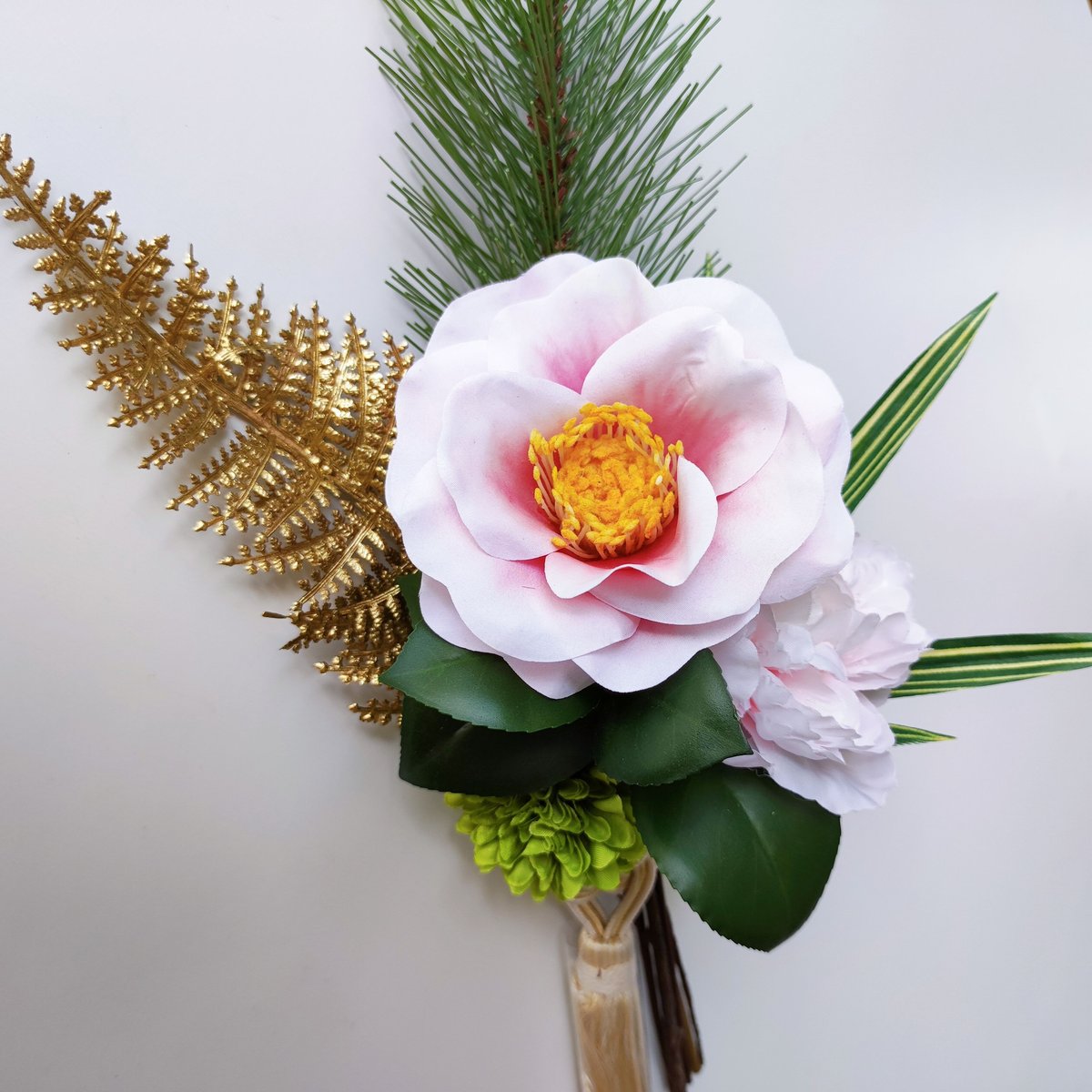 芍薬 つばき お正月飾り 折り紙 - 正月