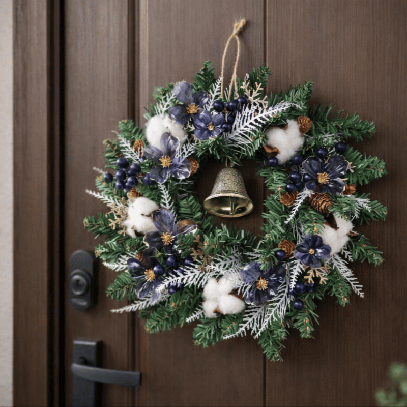 大人ブルーなクリスマスリース | MAPLE FLOWER＆COFFEE