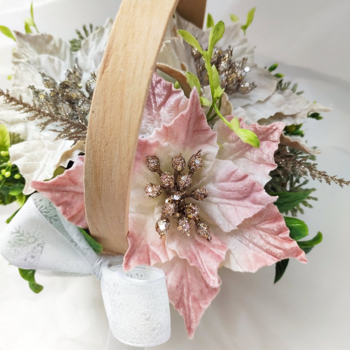 ポインセチアのバスケットアレンジ | MAPLE FLOWER＆COFFEE