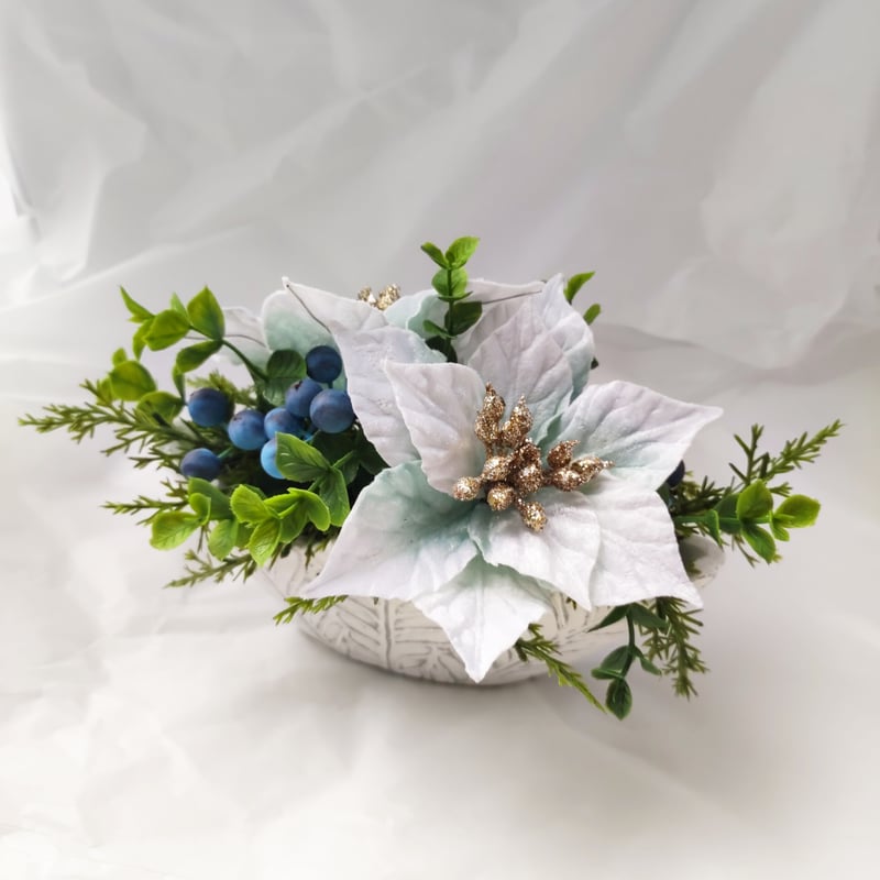 ポインセチアのテーブルアレンジ | MAPLE FLOWER＆COFFEE