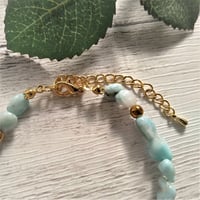 ＜インナーチャイルドの癒し＞高次元エネルギーラリマー天然石ブレスレット　 【一点限り】