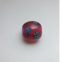 トンボ玉 花散らし玉 （金赤）