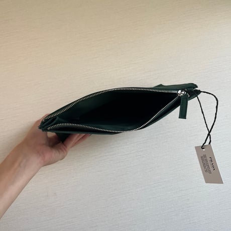 PRADA green pouch