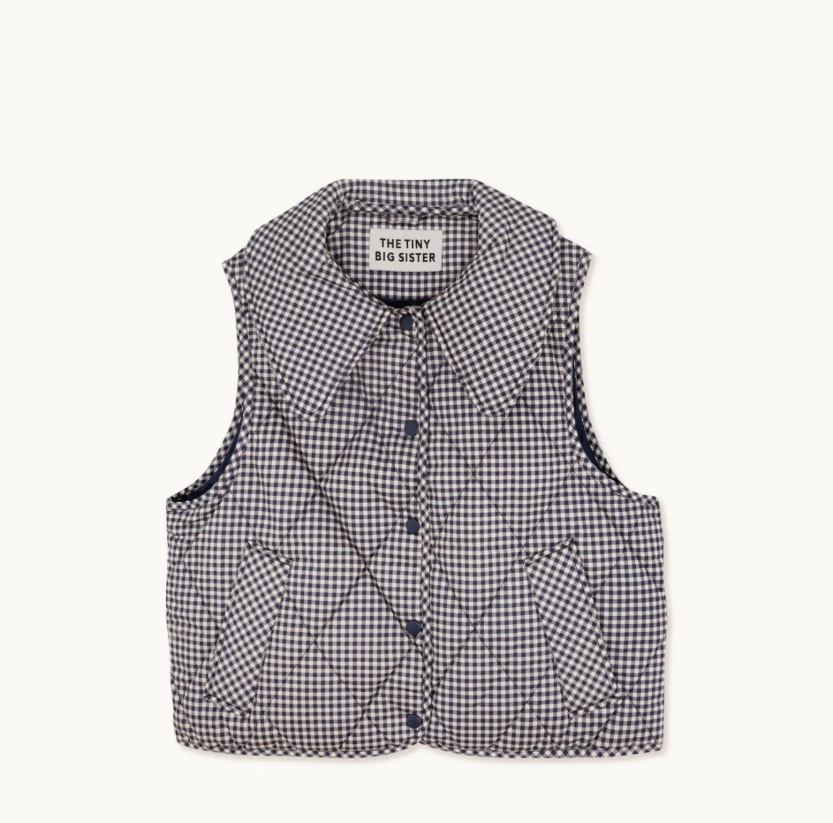 TINY BIG SISTER check vest | INHWA STUDIO
