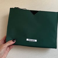 PRADA green pouch
